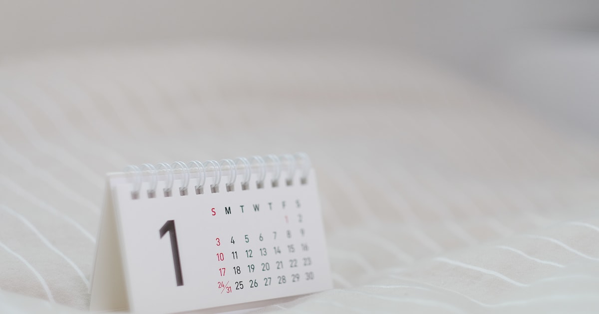Calendário de mesa